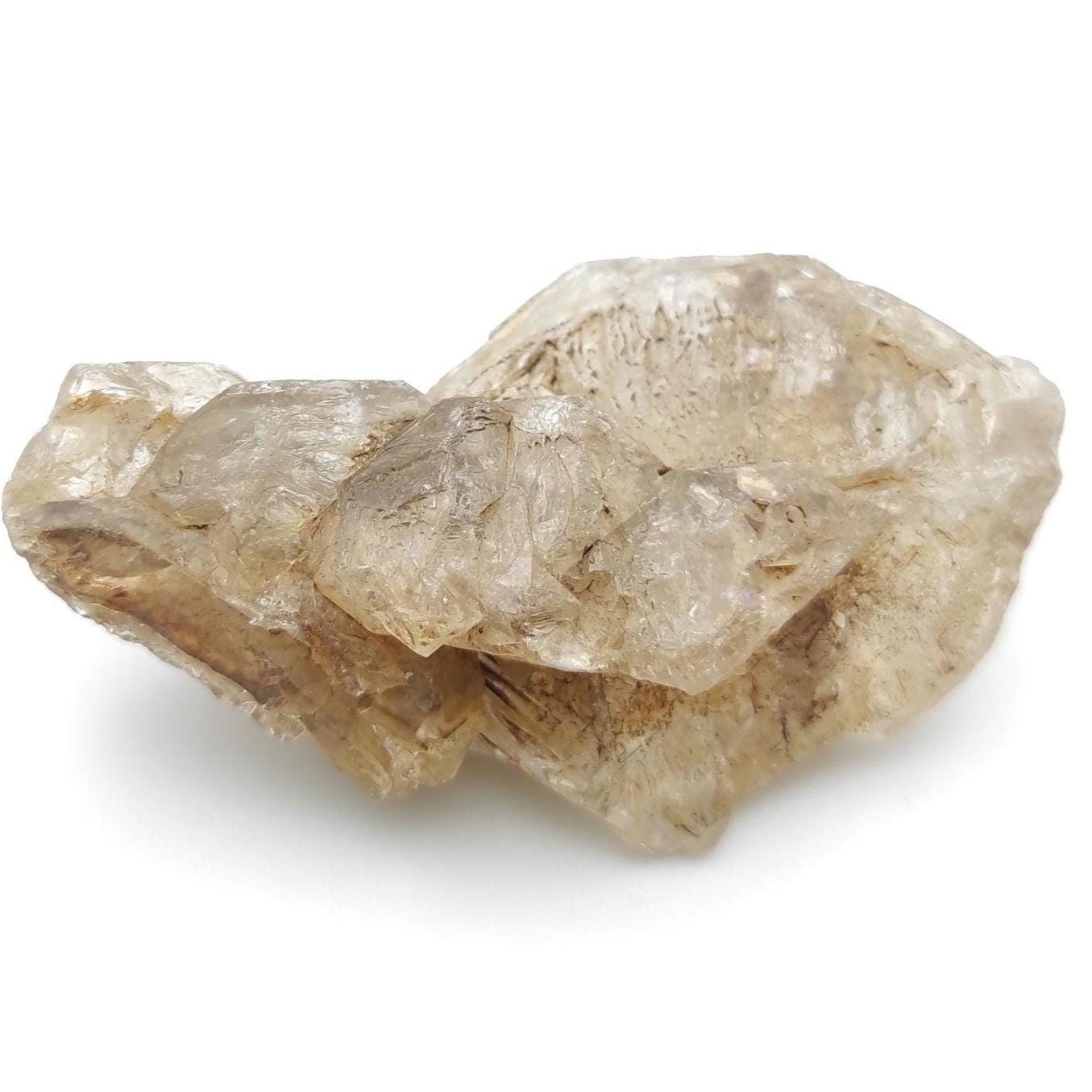 37g Etched Quartz Crystal with Clay Inclusions - Natural Etched Quartz Mineral from Pakistan - Natural Quartz Crystal Cluster