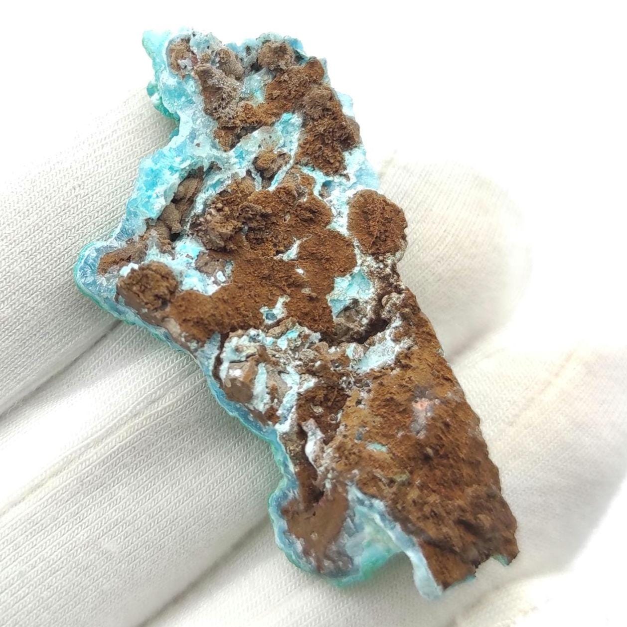 9g Chrysocolla Mineral Specimen - Sanda, Mindouli, Republic of Congo - Blue Chrysocolla Crystal - Raw Chrysocolla Mineral Specimen