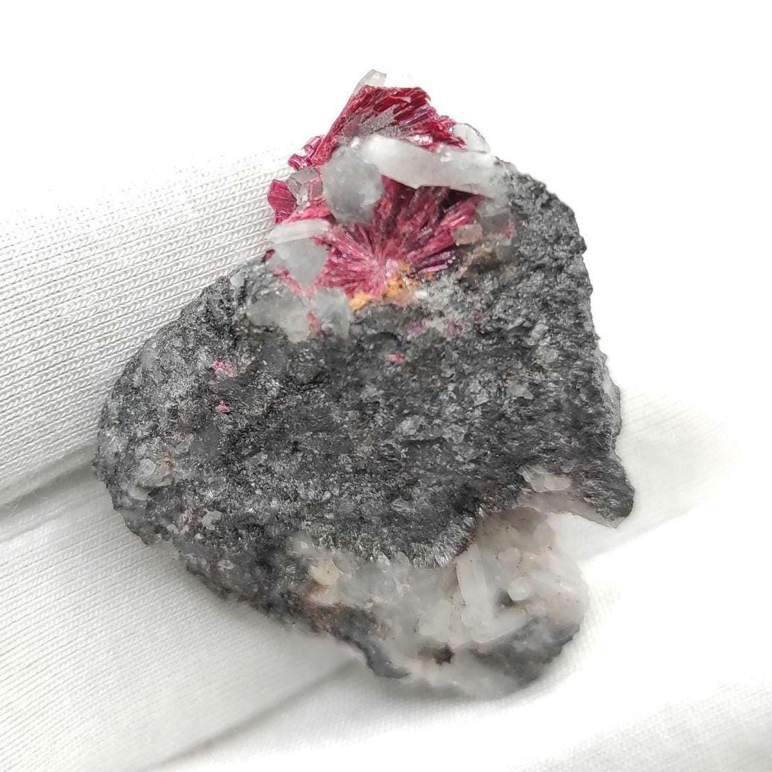 14g Erythrite Mineral Specimen - Bou Azzer, Morocco - Rare Erythrite Crystal Specimen - Cobalt Bloom Crystal - Red Cobalt Crystal