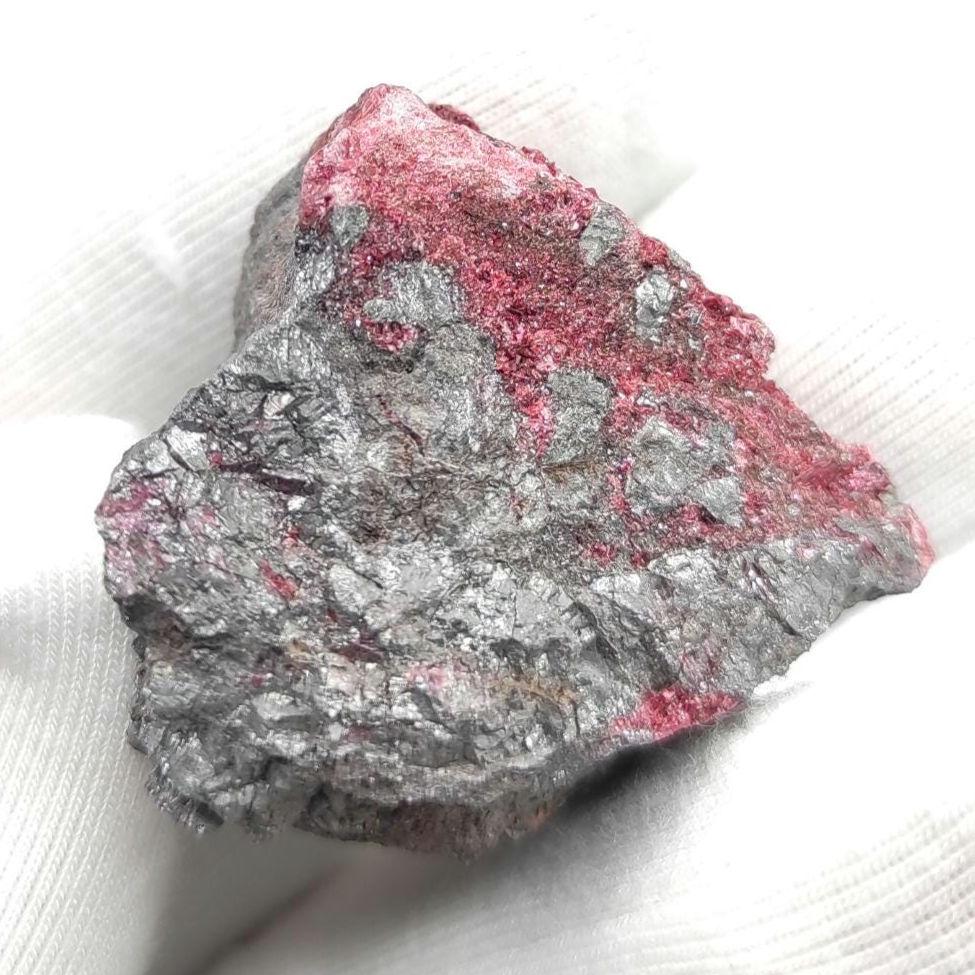 32g Erythrite On Galena Specimen - Bou Azzer, Morocco - Rare Erythrite Crystal Mineral Specimen - Cobalt Bloom Crystal - Red Cobalt Crystal