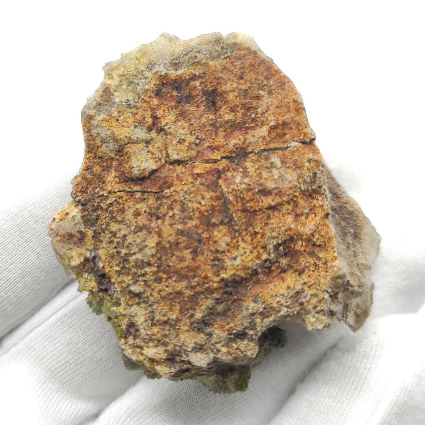 45g Epidote with Quartz - Imilchil, Morocco - Green Epidote Crystal Cluster - Raw Mineral Specimen - Green Epidote and Quartz Crystal