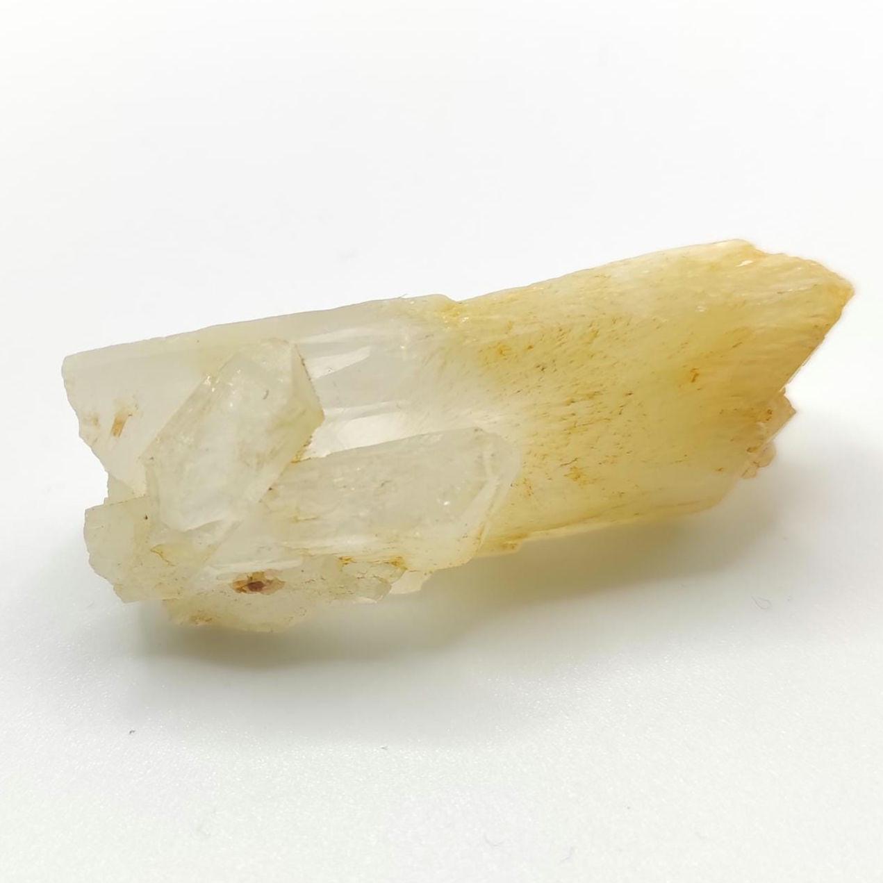 21g Rare Mango Quartz Point - Halloysite Included Quartz Crystal - Corona Mine, Cabiche, Boyaca, Colombia - Natural Mineral Specimen