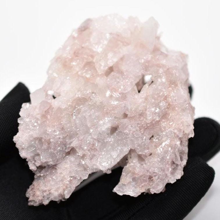 168g Natural Pink Quartz - Lithium Coated Quartz Crystal - Bolivar, Colombia - Pink Quartz Cluster - Crystallized Lemurian Quartz Specimen