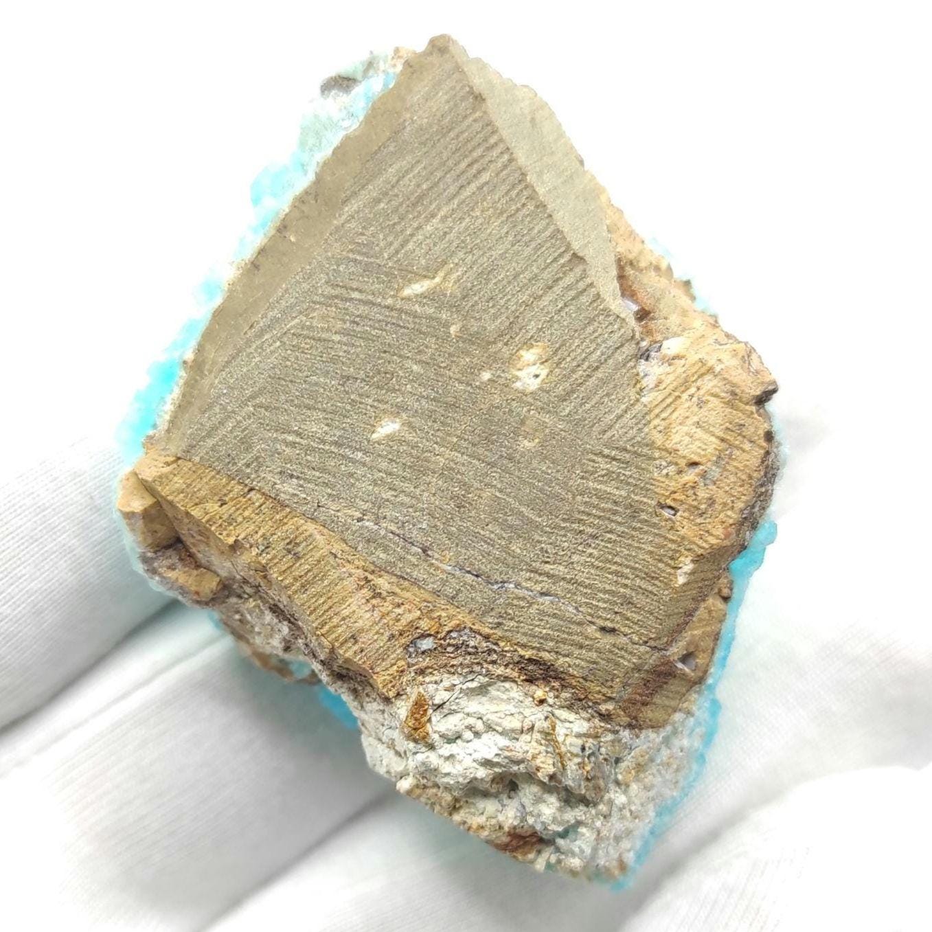 44g Blue Hemimorphite Specimen - High Quality Blue Hemimorphite Mineral Specimen - Palabanda, Republic of Congo - Hemimorphite Crystal