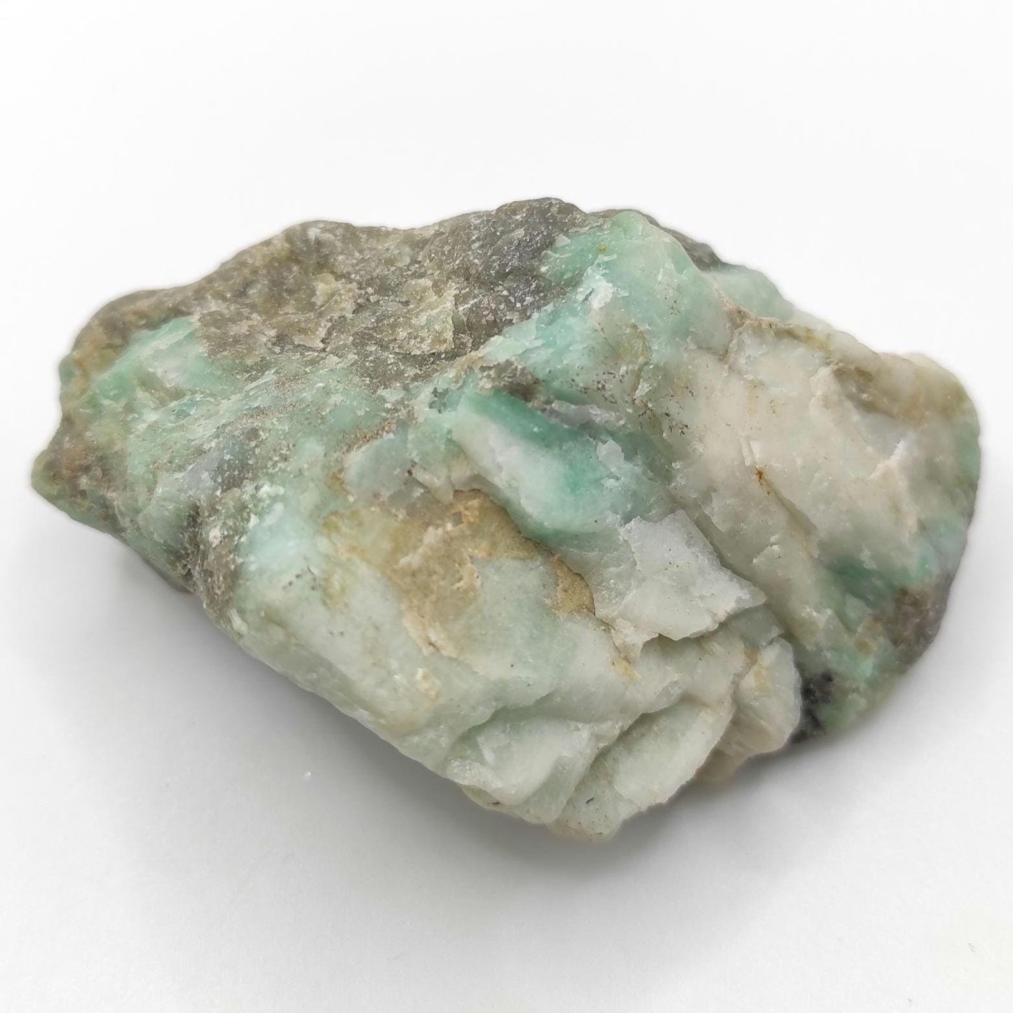 144g Emerald in Matrix - Green Emerald Rough Stone - Campo Formoso, Bahia, Brazil - Natural Untreated Emerald - Raw Emerald Point