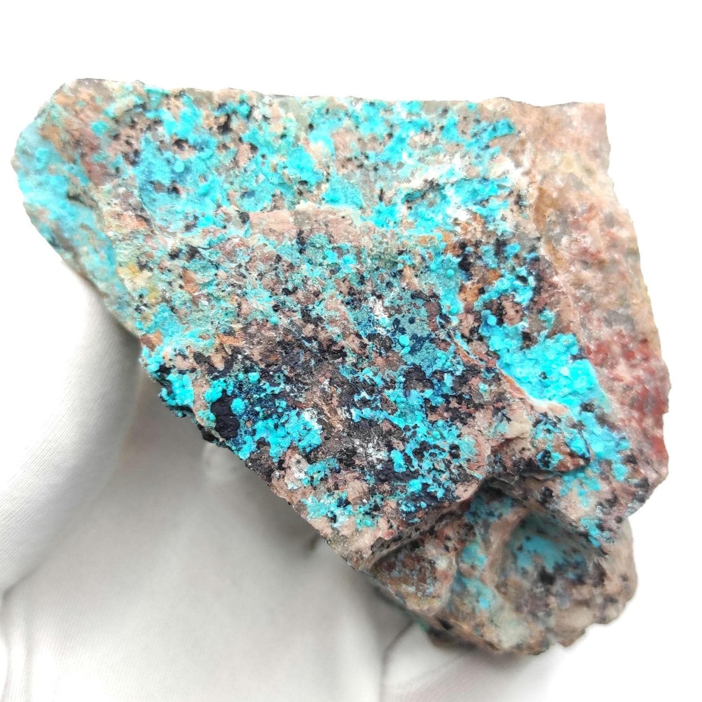 471g Chrysocolla on Matrix - Tyrone, New Mexico - Rough Chrysocolla from United States - Natural Chrysocolla Mineral Specimen - Raw Crystals