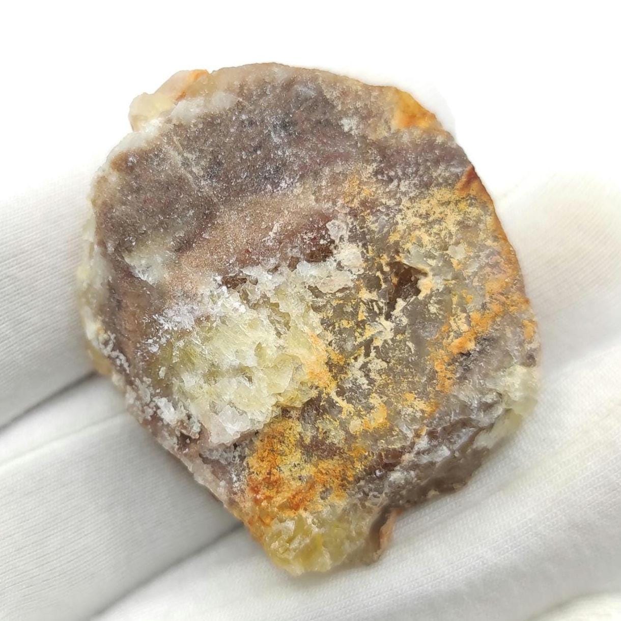 38g Spanish Fluorite - Yellow Fluorite from Moscona Mine, Asturias, Spain - Natural Yellow Fluorite - Raw Cubic Fluorite - Mineral Specimen