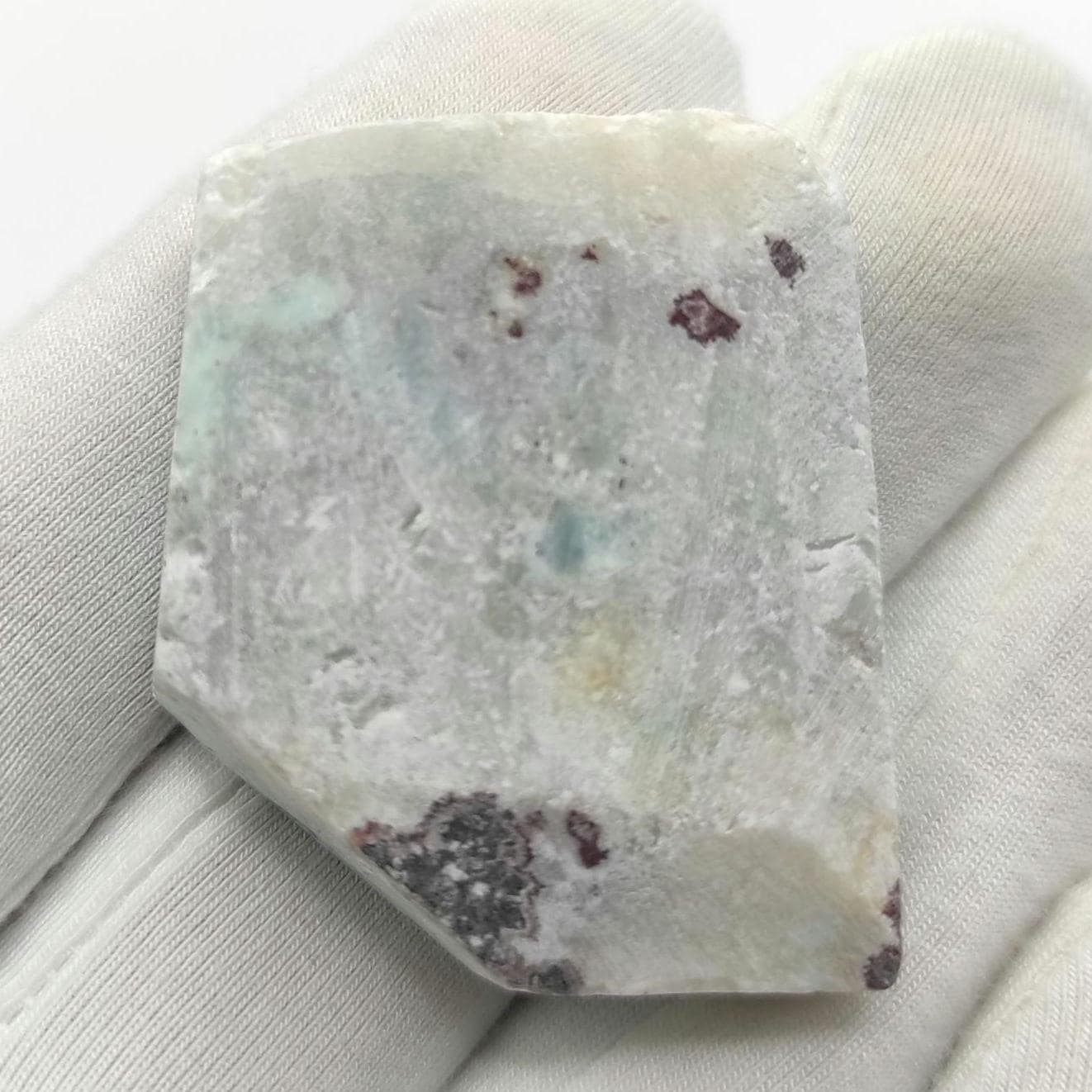 27g Larimar Slice - Rough Larimar Slab - Natural Blue Larimar Stone - Rough Larimar Crystal - Larimar for Lapidary - Raw Larimar Gemstone