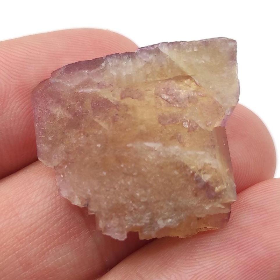 7g Illinois Fluorite Specimen - Yellow Fluorite from Cave-in-Rock, Hardin County, Illinois - Natural Purple Fluorite Mineral Specimen