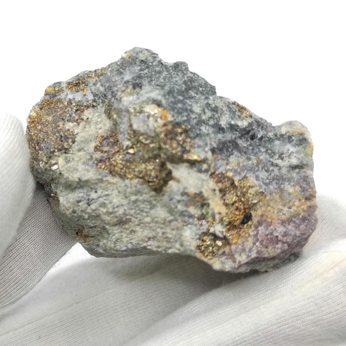 49g Pyrite in Quartzite - Sherbrooke, Quebec, Canada - Natural Pyrite Crystals in Matrix - Rough Pyrite Stone - Canadian Minerals
