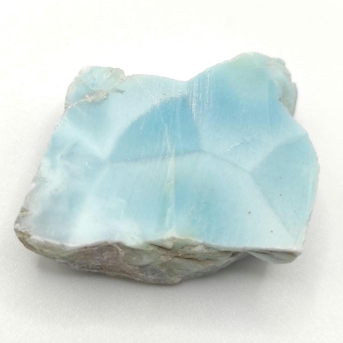 18g Larimar Slice - Rough Larimar Slab - Natural Blue Larimar Stone - Rough Larimar Crystal - Larimar for Lapidary - Raw Larimar Gemstone