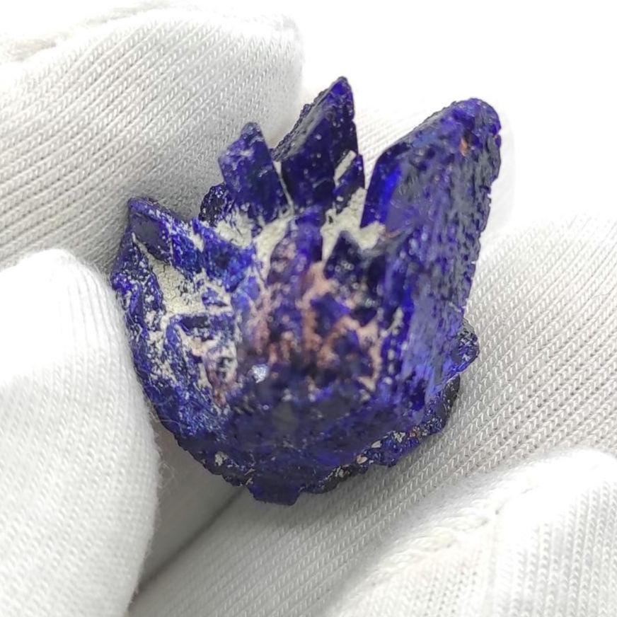 7.66g Crystallized Azurite - Kerrouchen, Morocco - Blue Azurite Specimen - High Quality Blue Azurite - Azurite Mineral Specimen