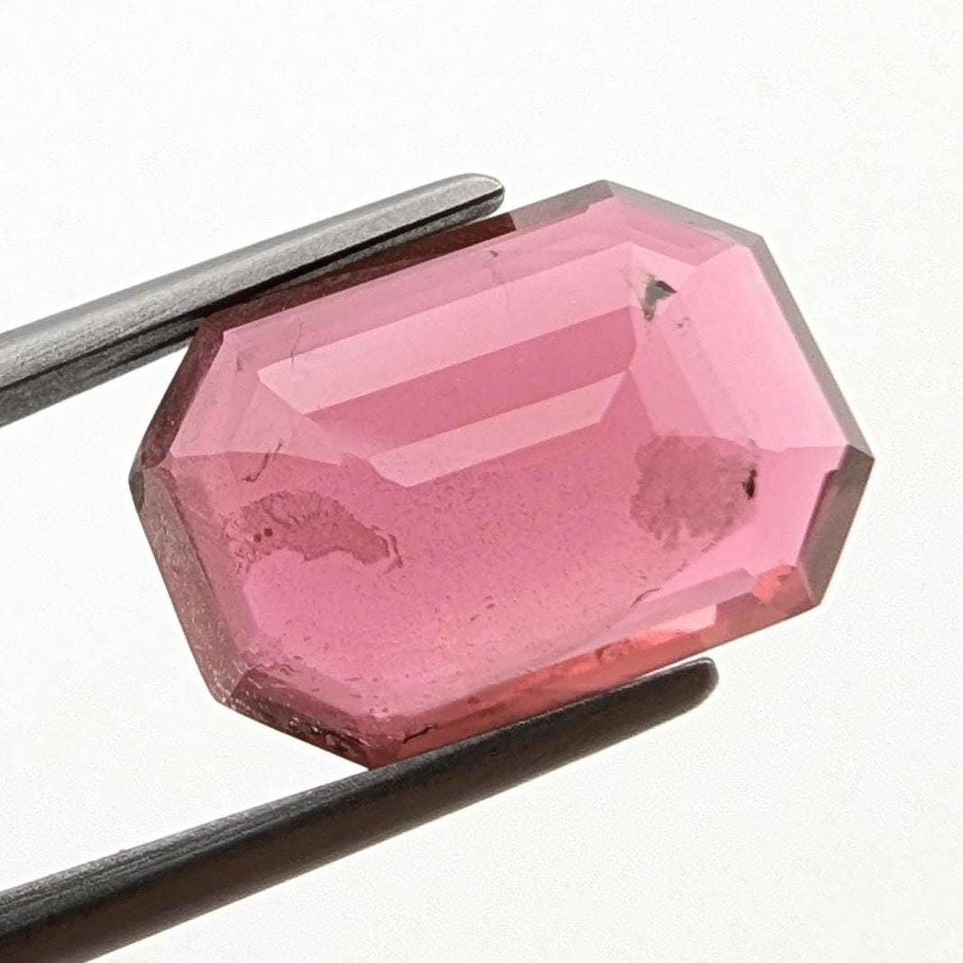 5.30ct Rubellite Tourmaline - Octagon Faceted Rubellite Tourmaline - Step Cut Pink Tourmaline - Loose Tourmaline Gemstone - Afghanistan