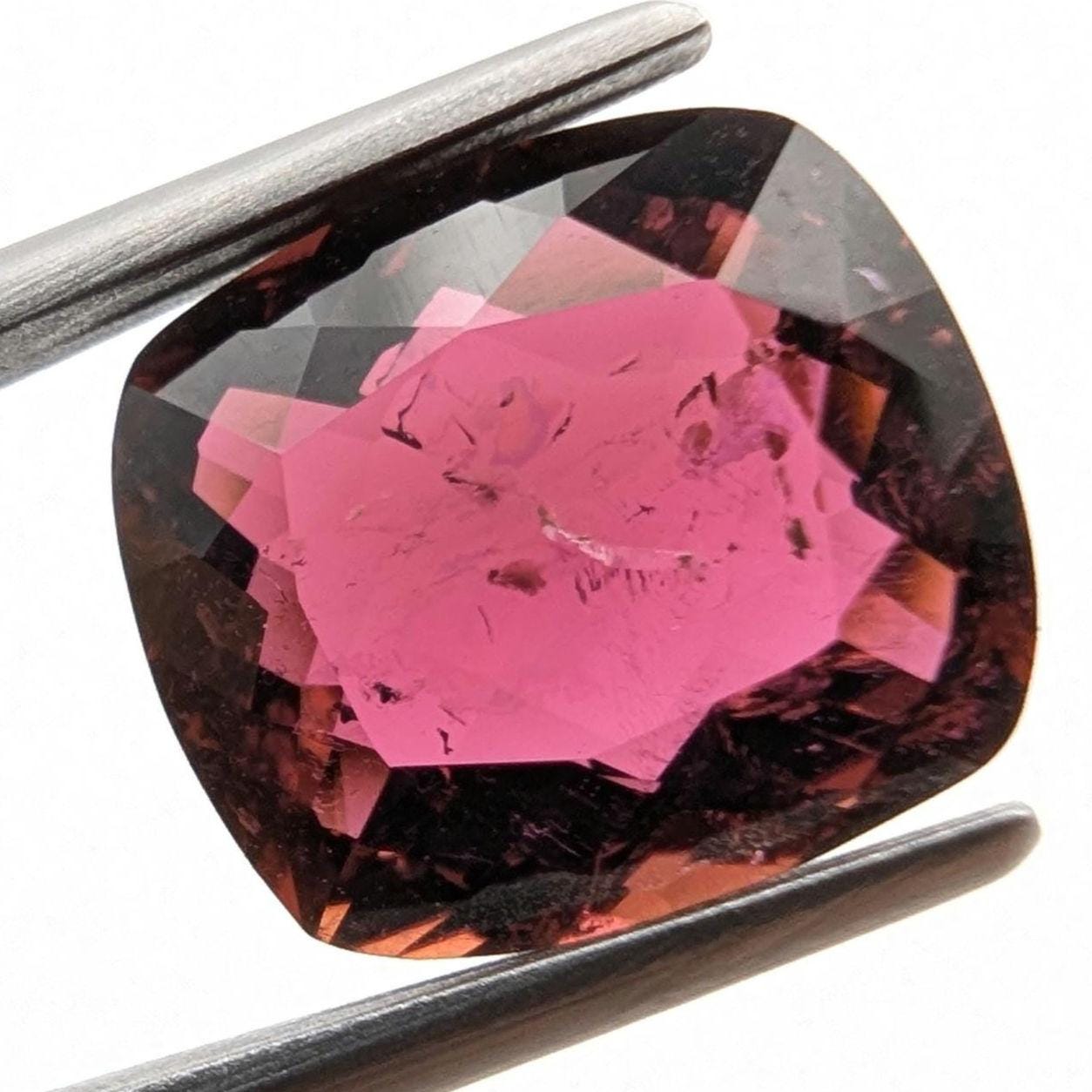 3.80ct Rubellite Tourmaline - Cushion Faceted Rubellite Tourmaline - Fancy Cut Pink Tourmaline - Loose Tourmaline Gemstone - Afghanistan