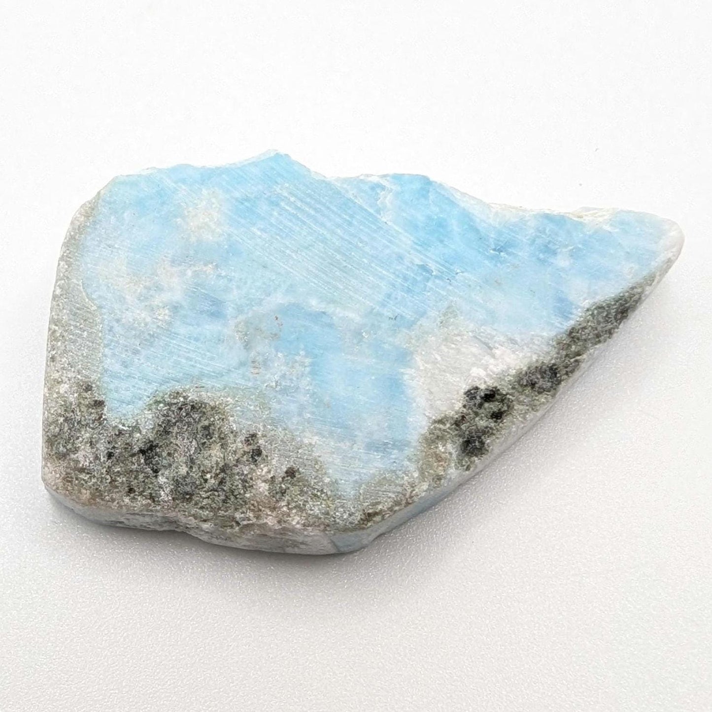 22g Larimar Slice - Rough Larimar Slab - Natural Blue Larimar Stone - Rough Larimar Crystal - Larimar for Lapidary - Raw Larimar Gemstone