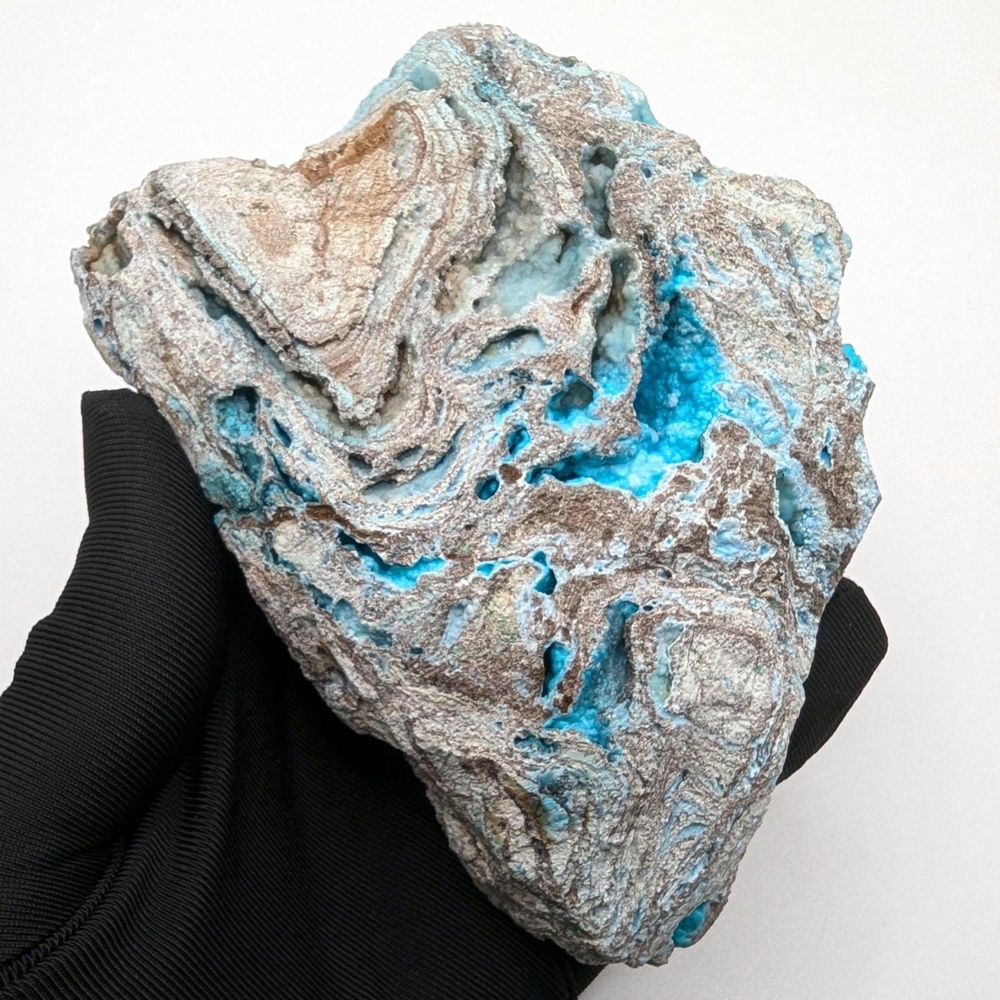 368g Hemimorphite Fine Mineral Specimen - High Quality Blue Hemimorphite Mineral - Palabanda, Republic of Congo - Hemimorphite Crystal