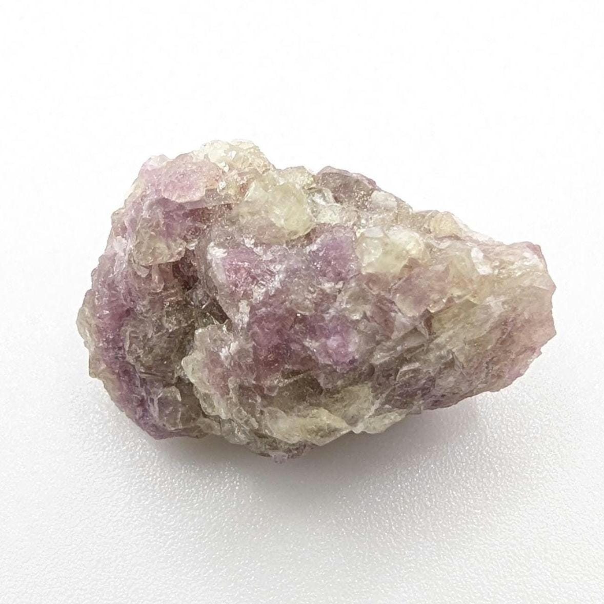 5.17 g Green and Purple Vesuvianite Crystal - Thumbnail Specimen - Jeffrey Mine, Quebec, Canada