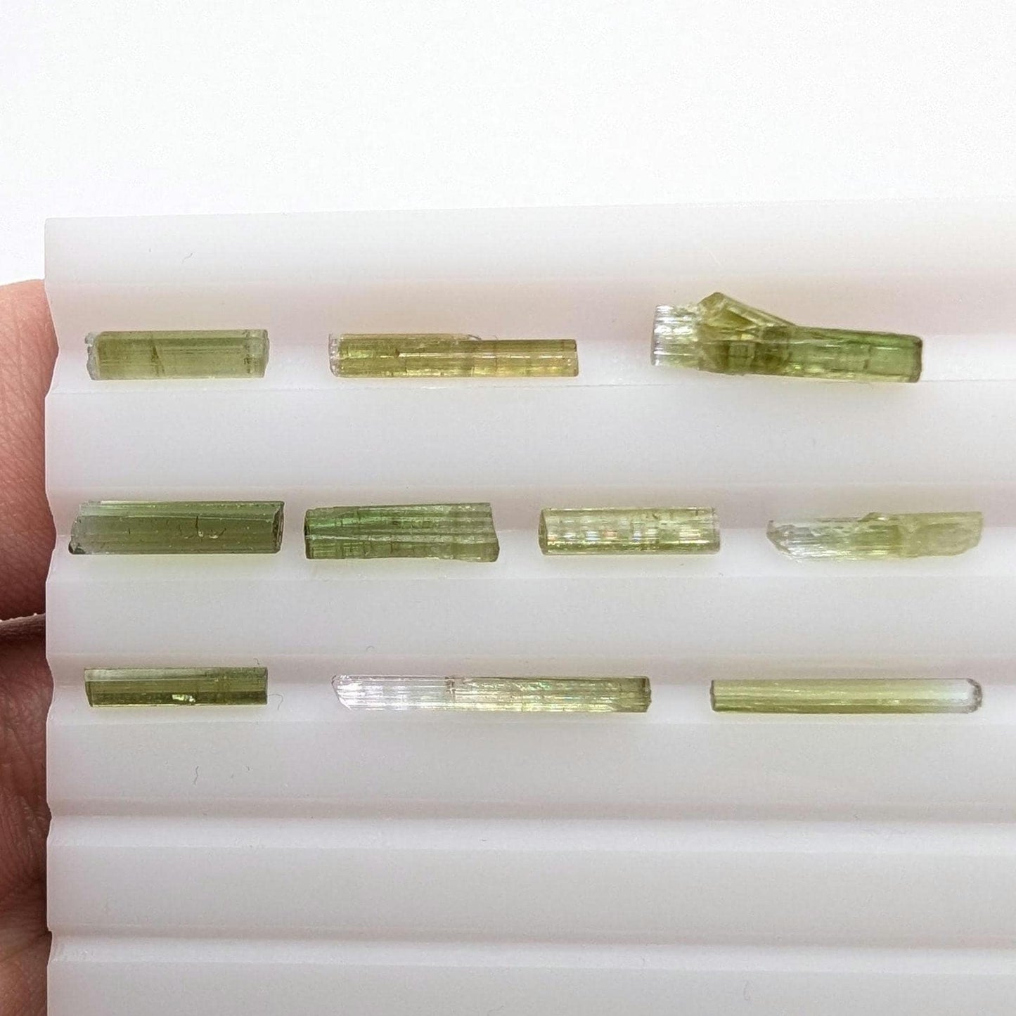 7.62 ct Green Tourmaline Crystals - Natural Rough Tourmaline Lot - Afghanistan