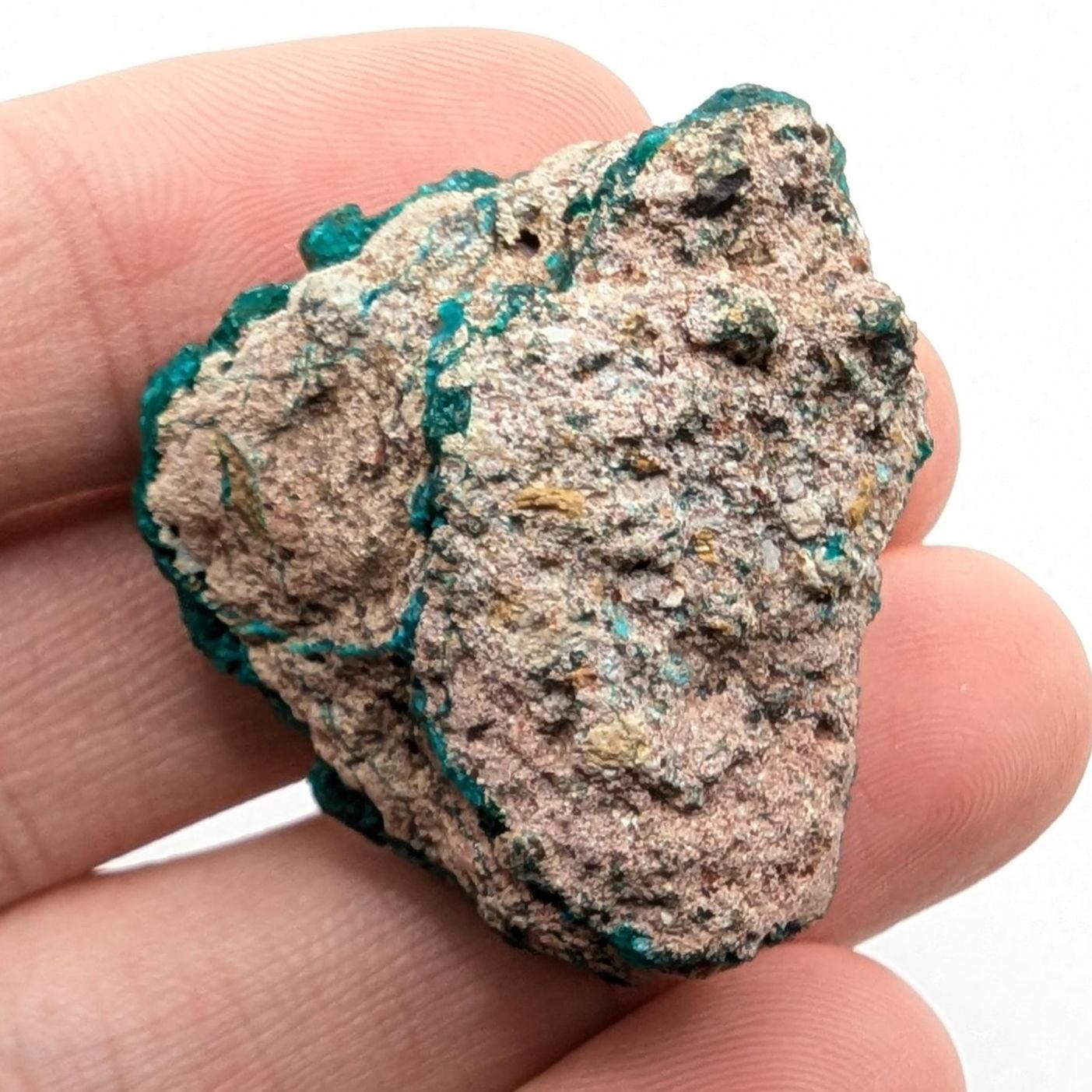 13g Dioptase Crystal from Congo - Natural Green Dioptase Mineral Specimen - Small Dioptase Specimen - Raw Dioptase Gem