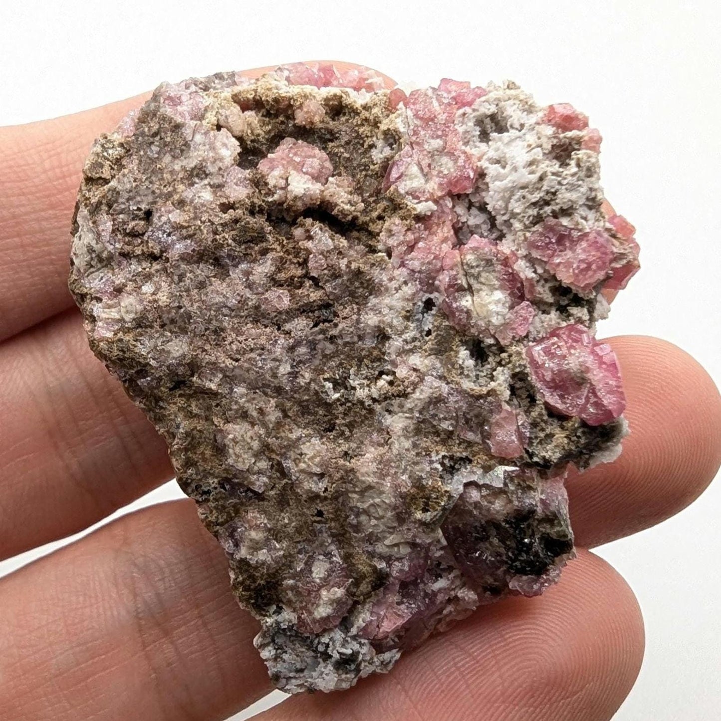 39g Raspberry Garnet from Sierra de Cruces, Mexico - Pink Grossular Garnet Mineral Specimen - Raw Garnet Crystal Cluster