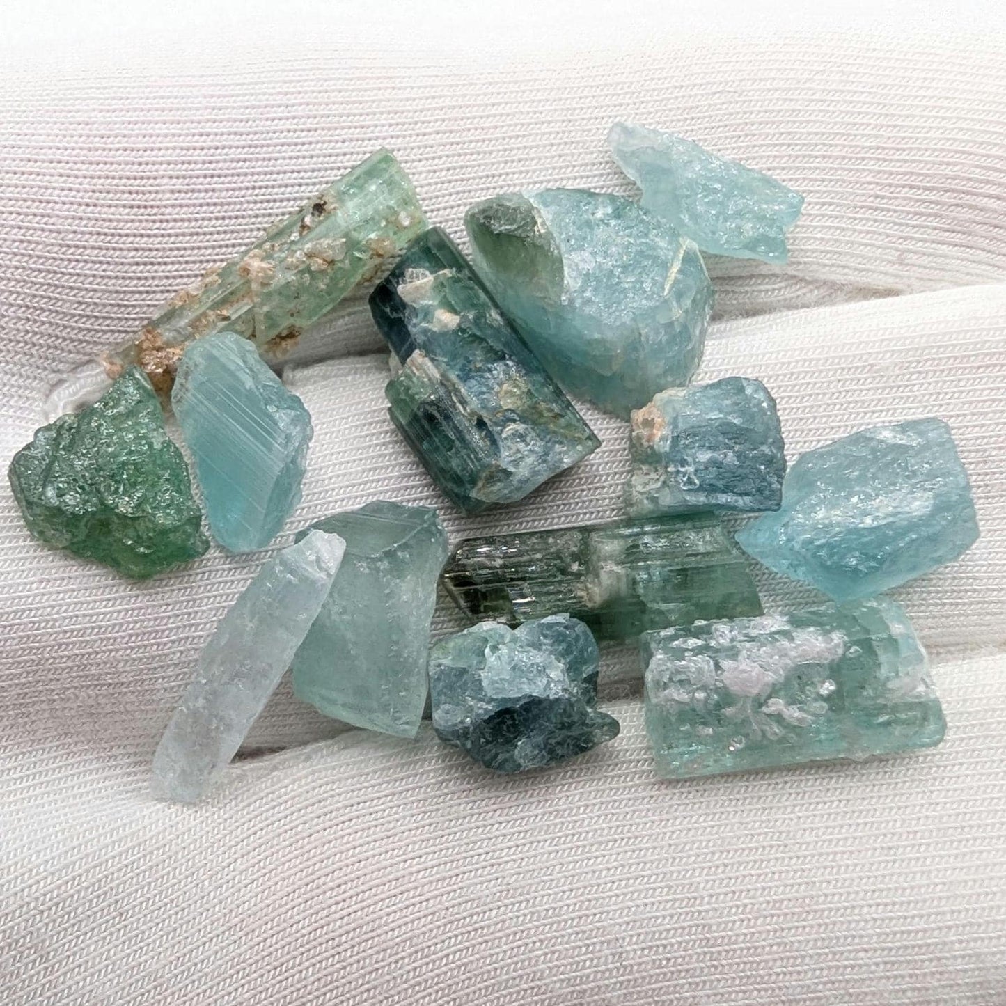 40 ct Blue Indicolite Tourmaline Crystals - Natural Rough Tourmaline Lot - Afghanistan