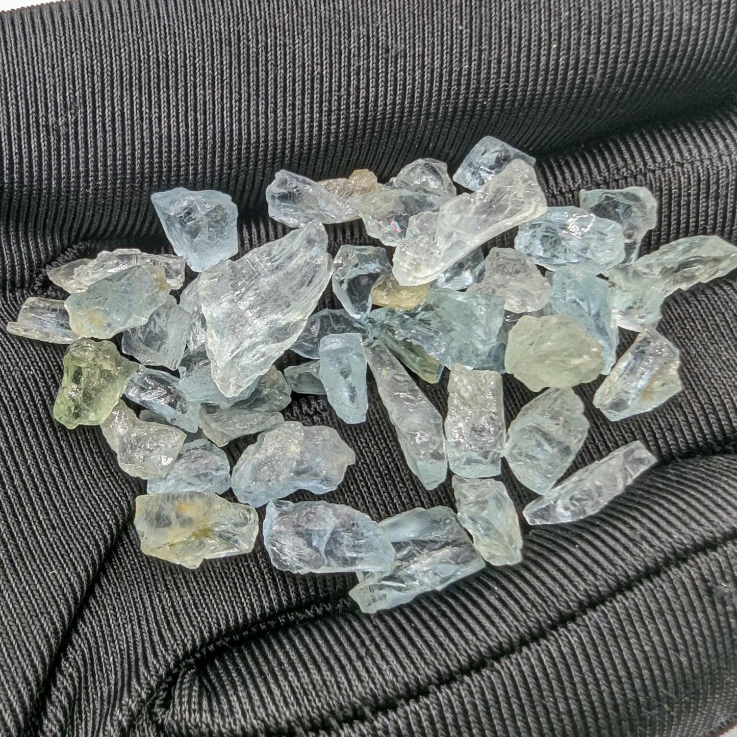 45ct Natural Blue Aquamarine & Yellow Beryl - Rough Beryl Gemstones - Loose Rough Gems - Natural Aquamarine Crystals - Nigeria