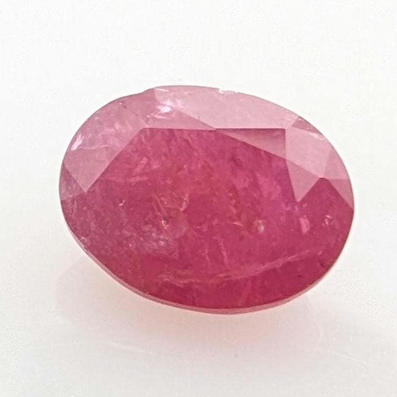 1.68 ct Unheated Ruby from Mozambique - Faceted Pinkish Red Ruby - Oval Ruby Gemstone - Natural Oval Cut Ruby