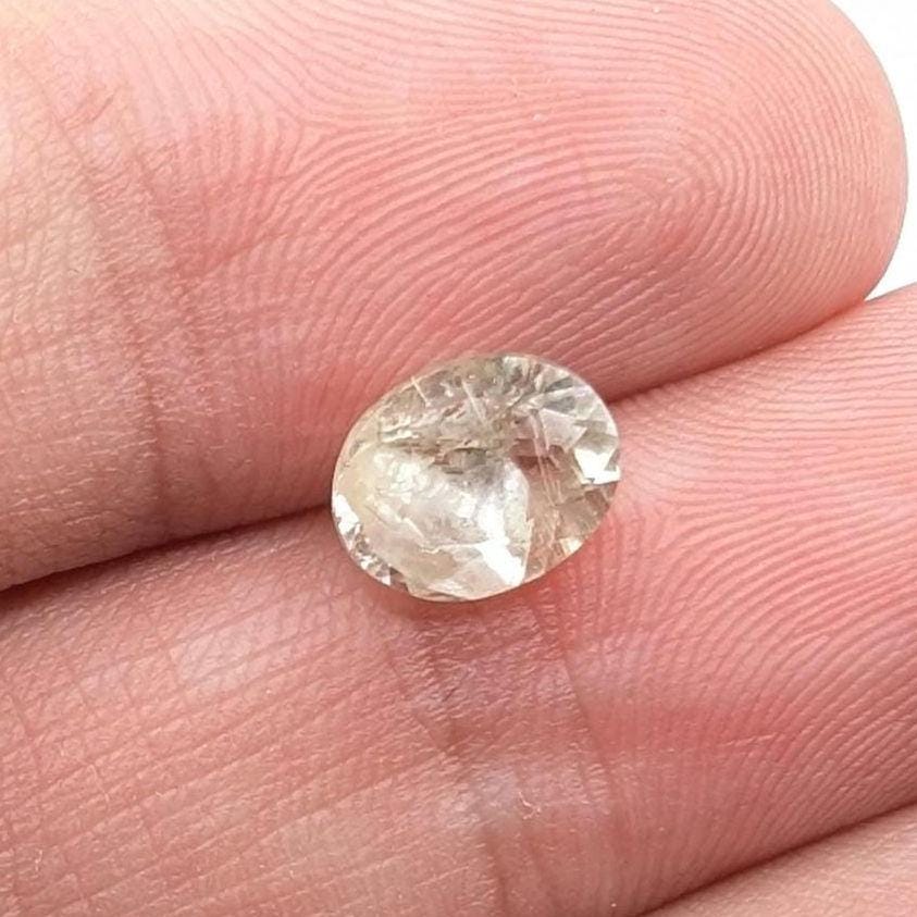 1.42ct Danburite Gemstone - Mogok, Burma - Natural Untreated Danburite Gemstone with Inclusions - Rare Faceted Gemstones - Collector Stone