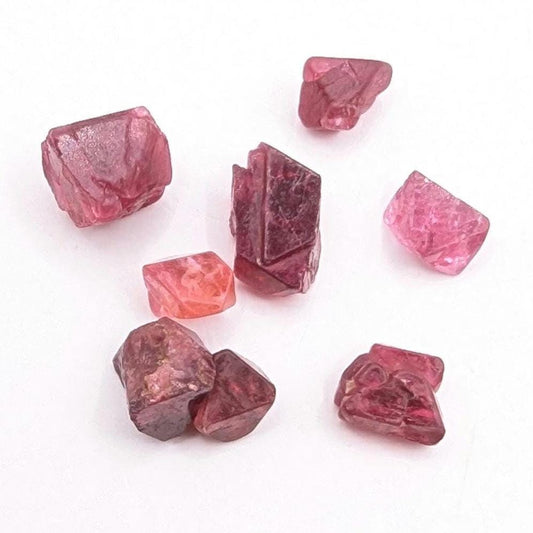 10 ct Lot of Red Spinel Crystals from Mogok, Myanmar - Natural Spinel Terminated Crystal Gemstone - Burmese Gemstones