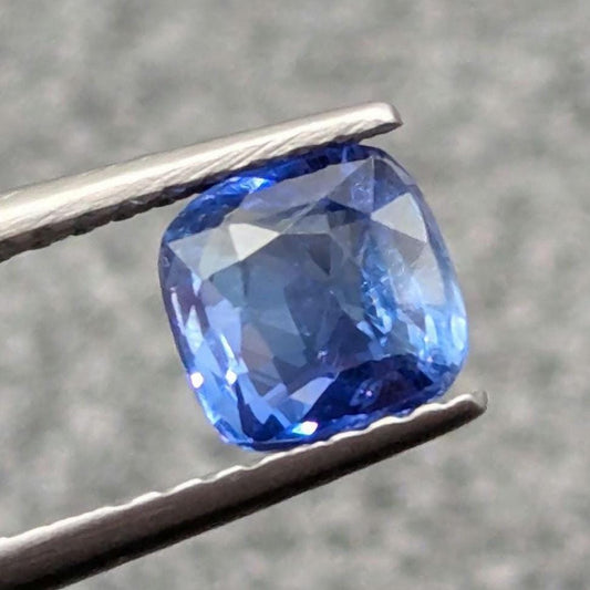 1.01 ct Certified Unheated Blue Sapphire - Cushion Faceted Sapphire from Madagascar - Unheated Natural Sapphire - JGTL Certificate Loose Gem