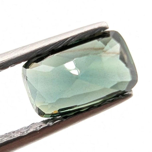 1.00 ct Certified Unheated Teal Blue Sapphire - Cushion Faceted Sapphire from Madagascar - Loose Natural Sapphire with JGTL Certificate