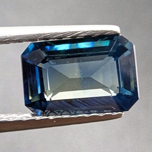 1.12 ct Certified Unheated Teal Blue Sapphire - Octagon Faceted Sapphire from Madagascar - Loose Natural Sapphire with JGTL Certificate