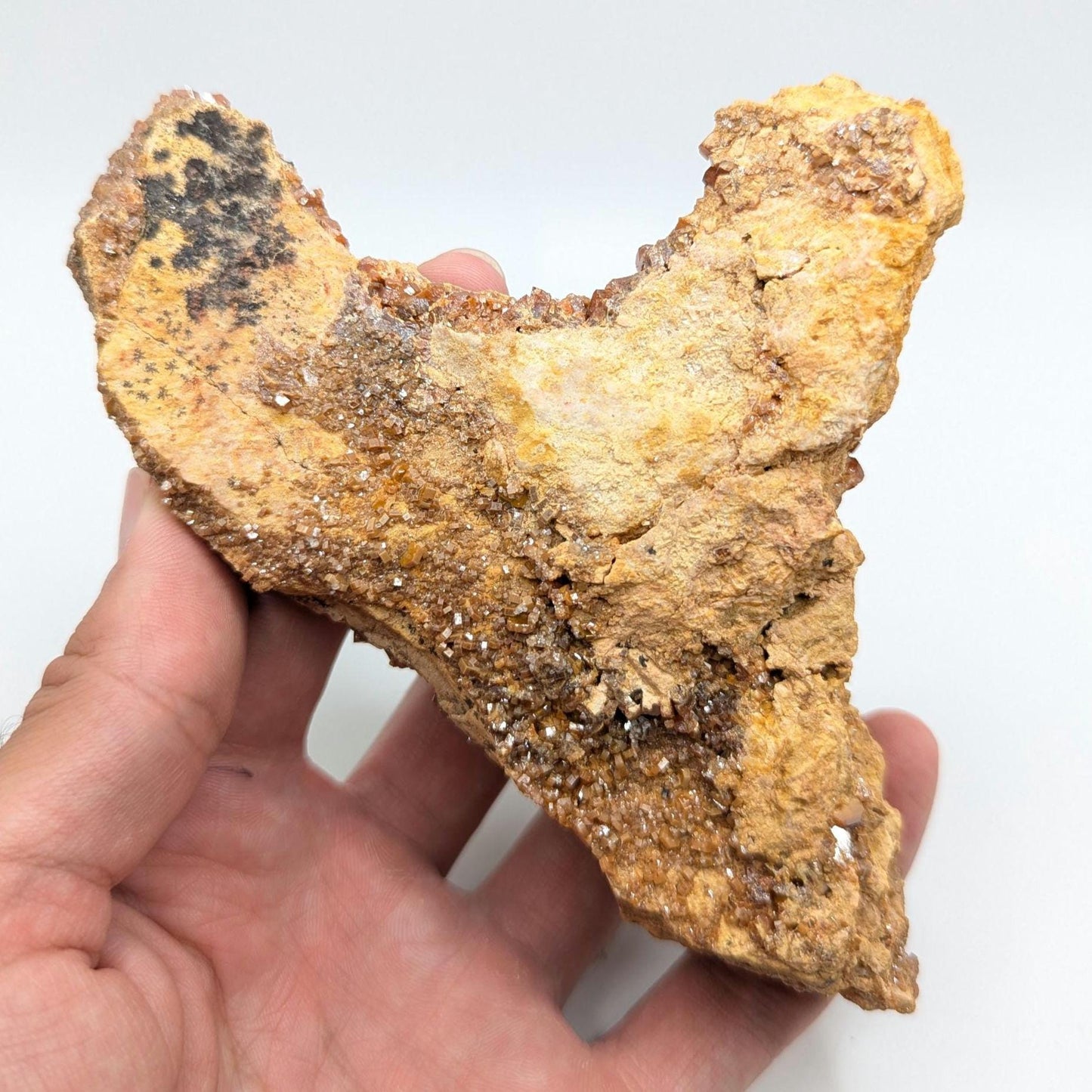 370 g Crystallized Vanadinite Crystals - Fine Mineral Specimen - Mibladen, Morocco - Handpicked at Mine - Natural Sparkling Red Vanadinite
