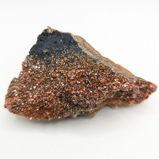 274 g Vanadinite on Matrix - Mibladen, Morocco - Handpicked at Mine - Natural Sparkling Red Vanadinite Mineral Specimen