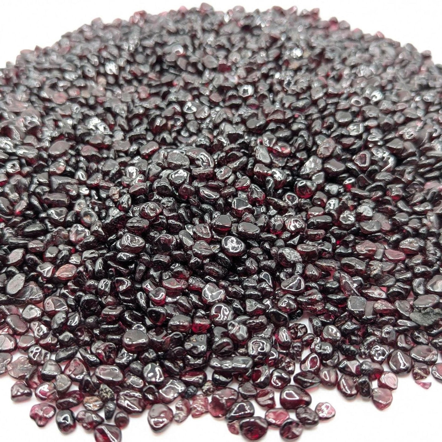 Garnet Gravel Lot - 5 to 10mm Tumbled Chips - India - Natural Red Almandine Garnet - Polished Loose Gemstones