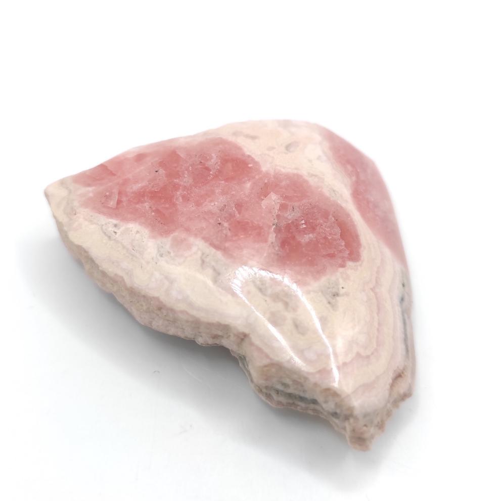 Dalle de rhodochrosite de 41 g avec un côté poli