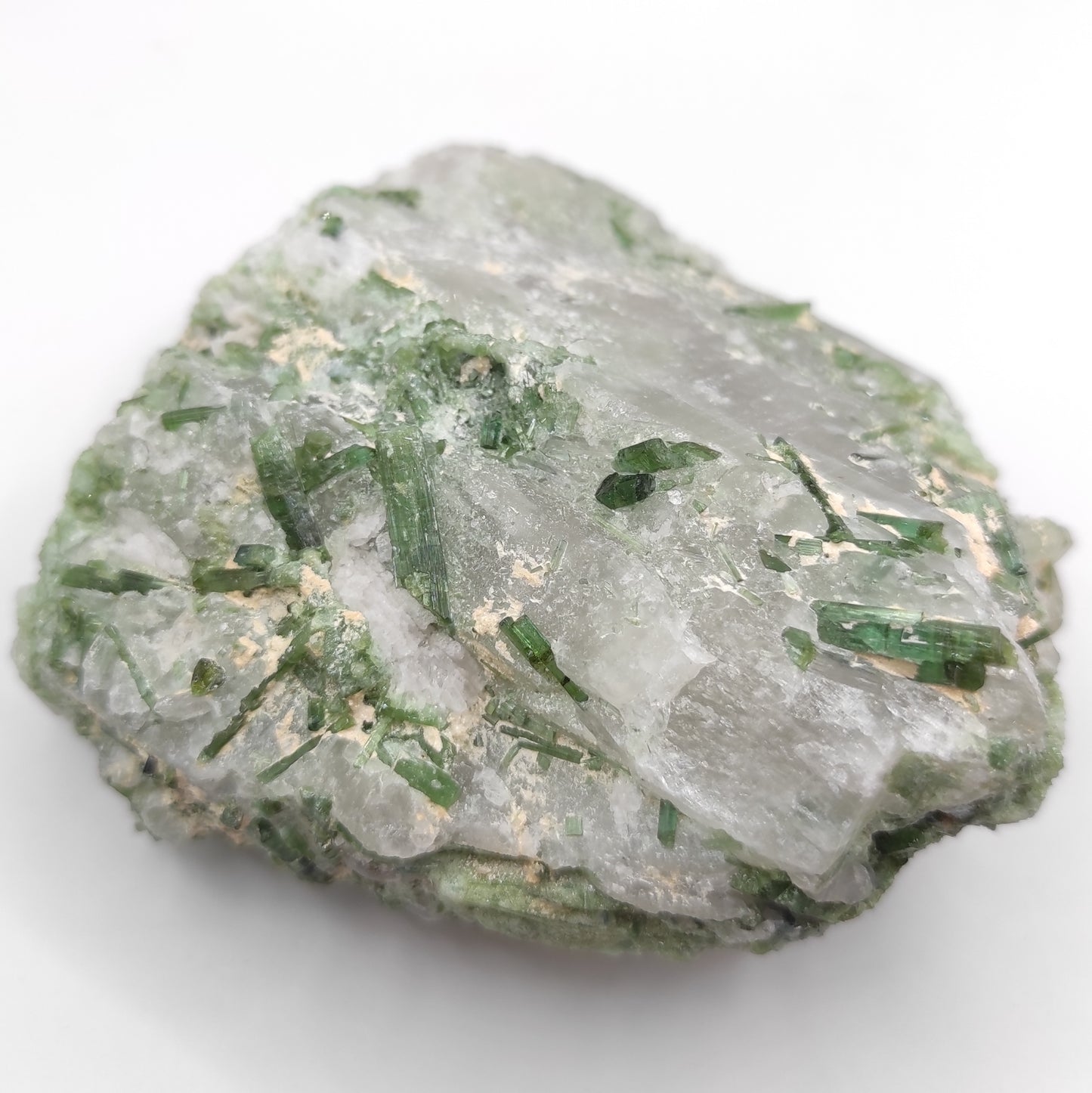 434g Green Tourmaline in Smoky Quartz Matrix
