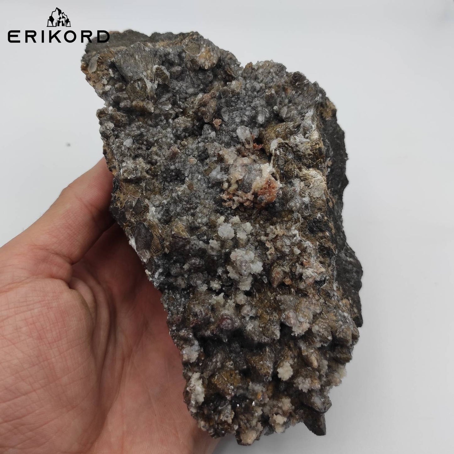 696g Dog Tooth Calcite with Selenite from Mexico Natural Mexican Minerals Crystal Specimen Fluorescent Selenite Mineral Rough Stone Rock Gem