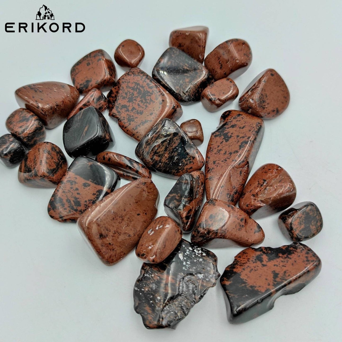 50/100/200g Red Obsidian Tumbles Lot Natural Red Obsidian Brazil Tumbled Stones Lot Red and Black Obsidian Striped Obsidian Polished Crystal