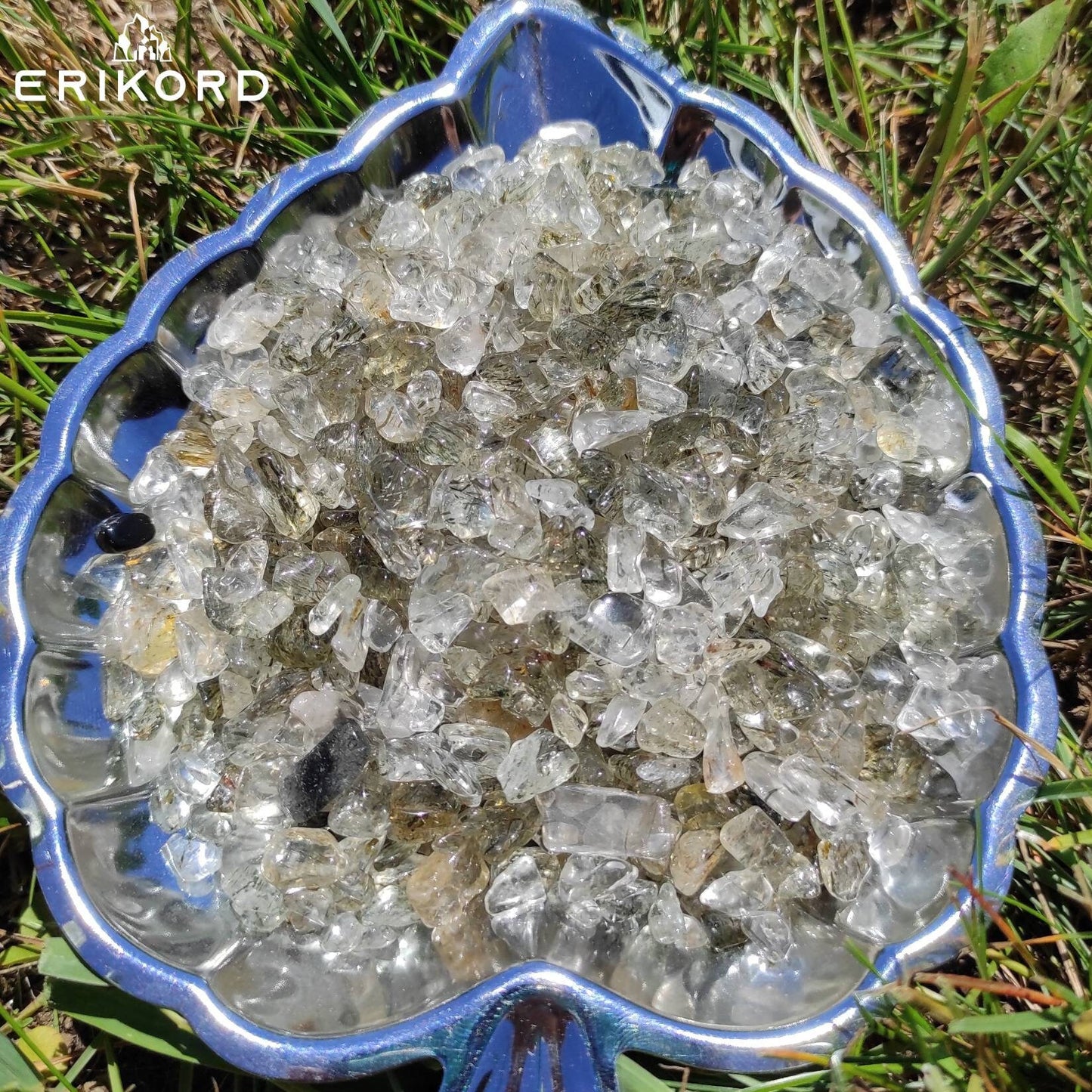 50/100/200g Clear Rutile Quartz Gravel 5-7mm Gold Rutilated Tourmaline Quartz Polished Rutile Quartz Tumbled Stones Brazil Loose Gems