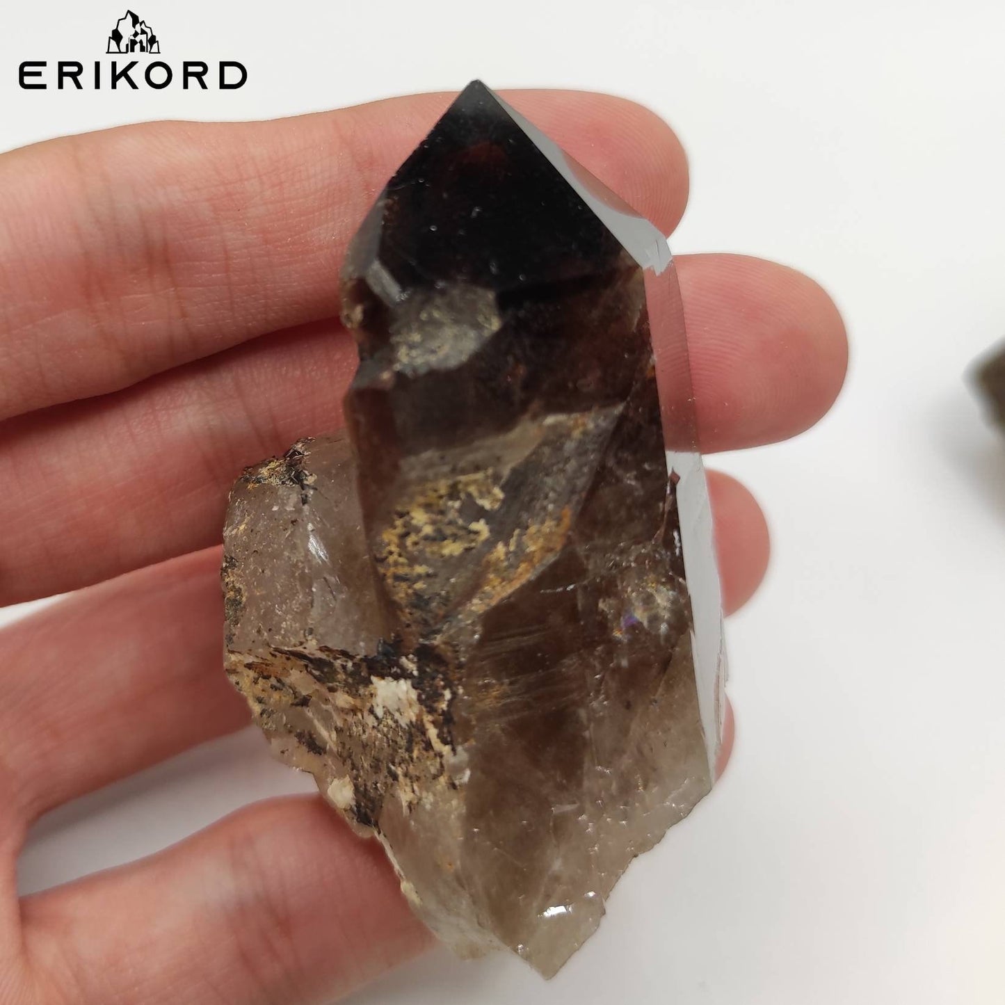 128g 2pcs Smoky Quartz Point Natural Dark Smoky Brown Quartz Malawi Crystals Raw Smoky Quartz Cluster Raw Crystals Brown Quartz Point Unique