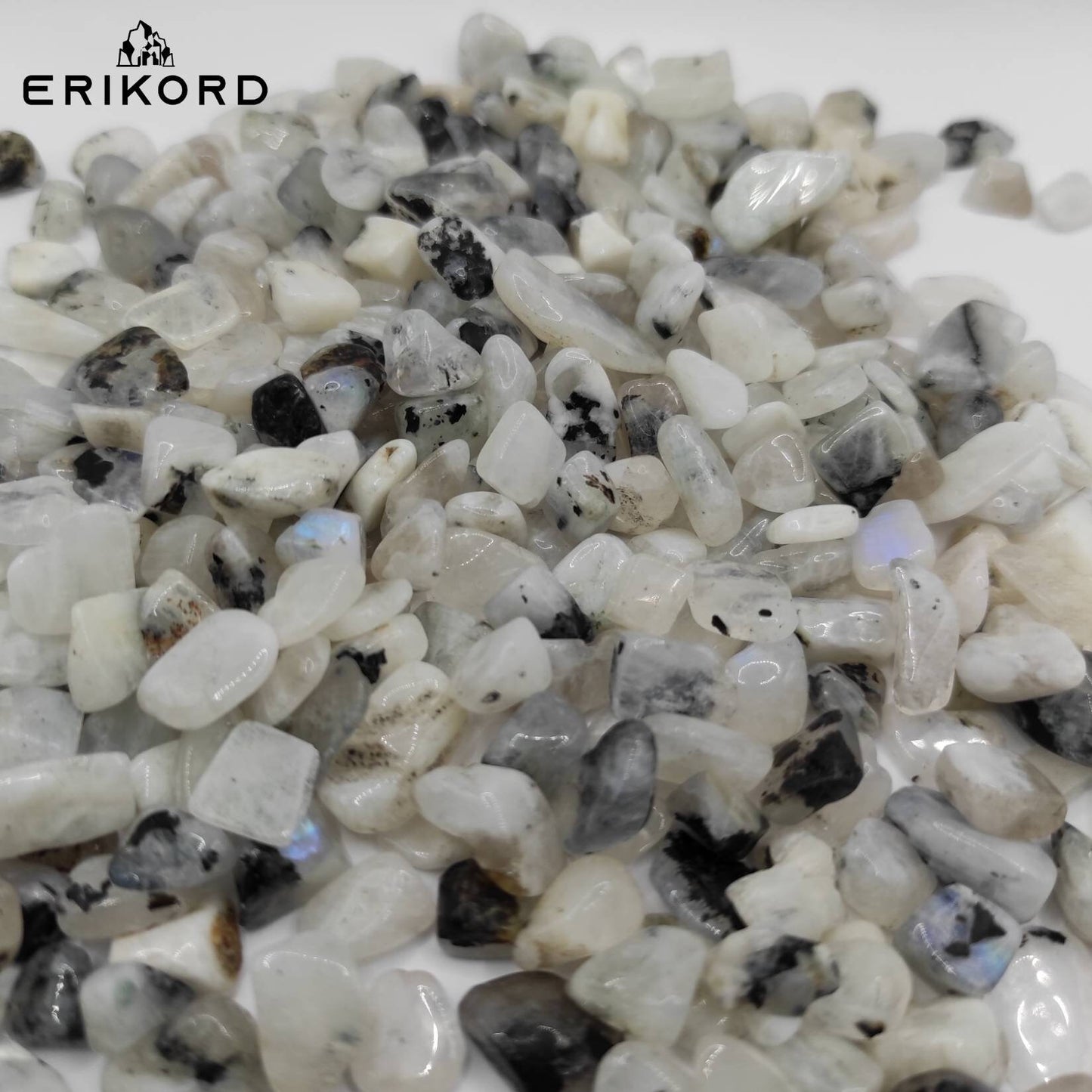 50/100/200g Moonstone Polished Tumbled Gravel 8-12mm Rainbow Moonstone Tumble Stones Natural Brazil White Moonstone Blue Flash Tumbles Lot