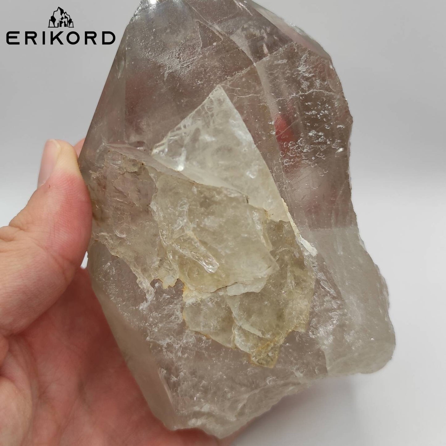 619g Large Smoky Quartz Crystal Point Raw Quartz Natural Raw Smoky Quartz Point Pakistan Mineral Specimen Big Rough Quartz Point Stone