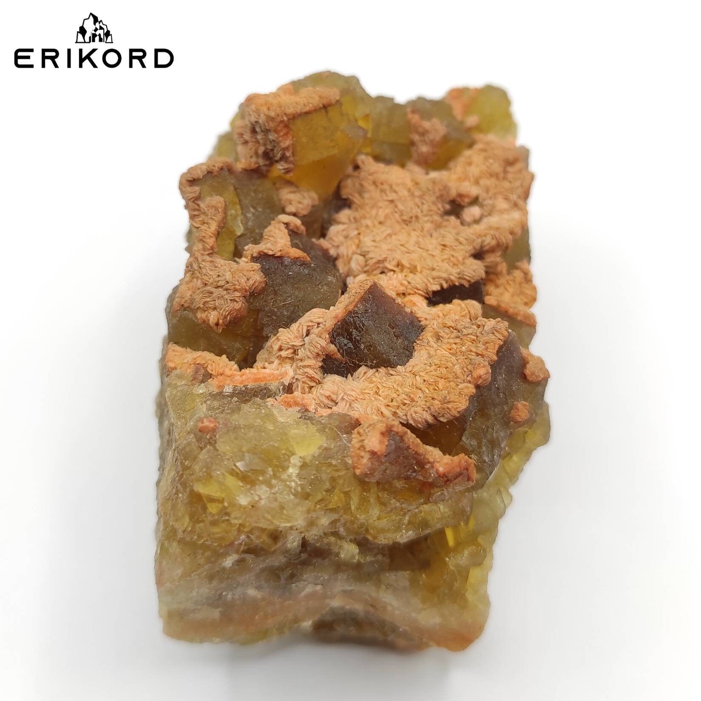 397g Yellow Fluorite Crystal Morocco Mineral Specimen Natural Honey Fluorite Raw Fluorite Crystal Cluster Rough Yellow Cubic Fluorite Stone