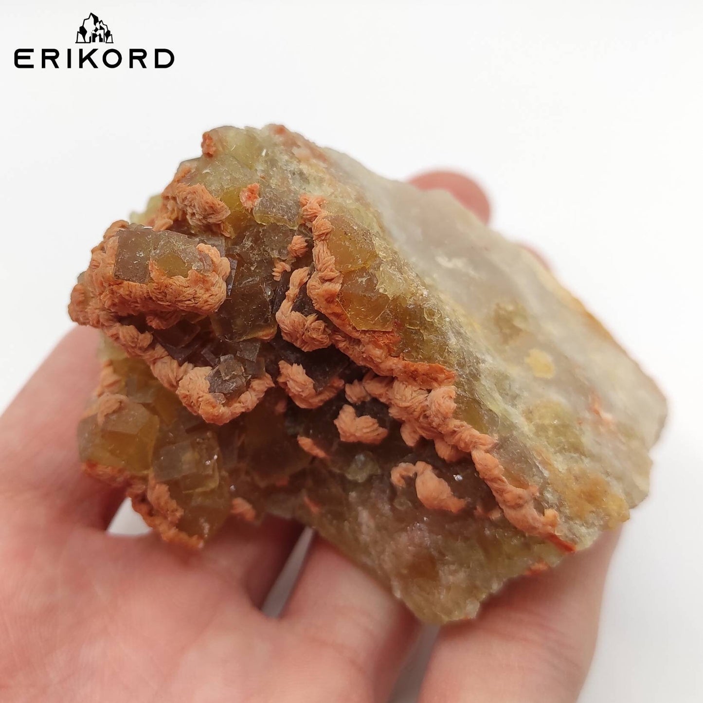 144g Yellow Fluorite Crystal Morocco Mineral Specimen Natural Honey Fluorite Raw Fluorite Crystal Cluster Rough Yellow Cubic Fluorite Stone