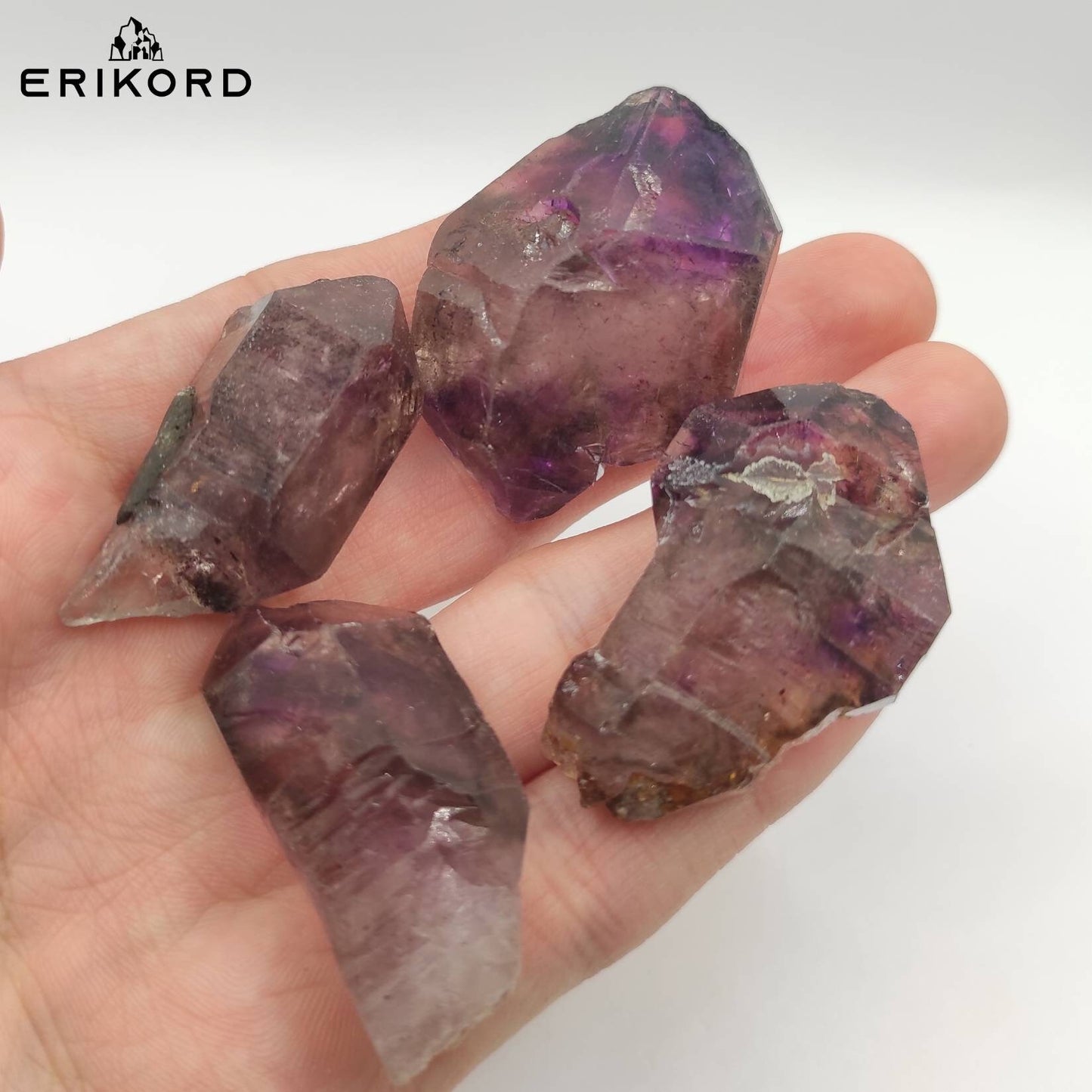 88g Super 7 Crystal LOT Rare Melodys Stone Sacred Seven Crystal Amethyst Cacoxenite Goethite Lepidocrocite Rutile Smoky Quartz Brazil Gems