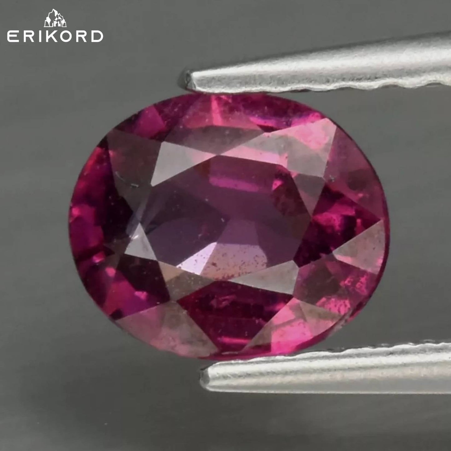 0.72ct UNHEATED Rhodolite Garnet Dark Pink/Purple Garnet Oval Faceted Gems Natural Rhodolite Garnet Untreated Gems Loose Cut Gem Tanzania