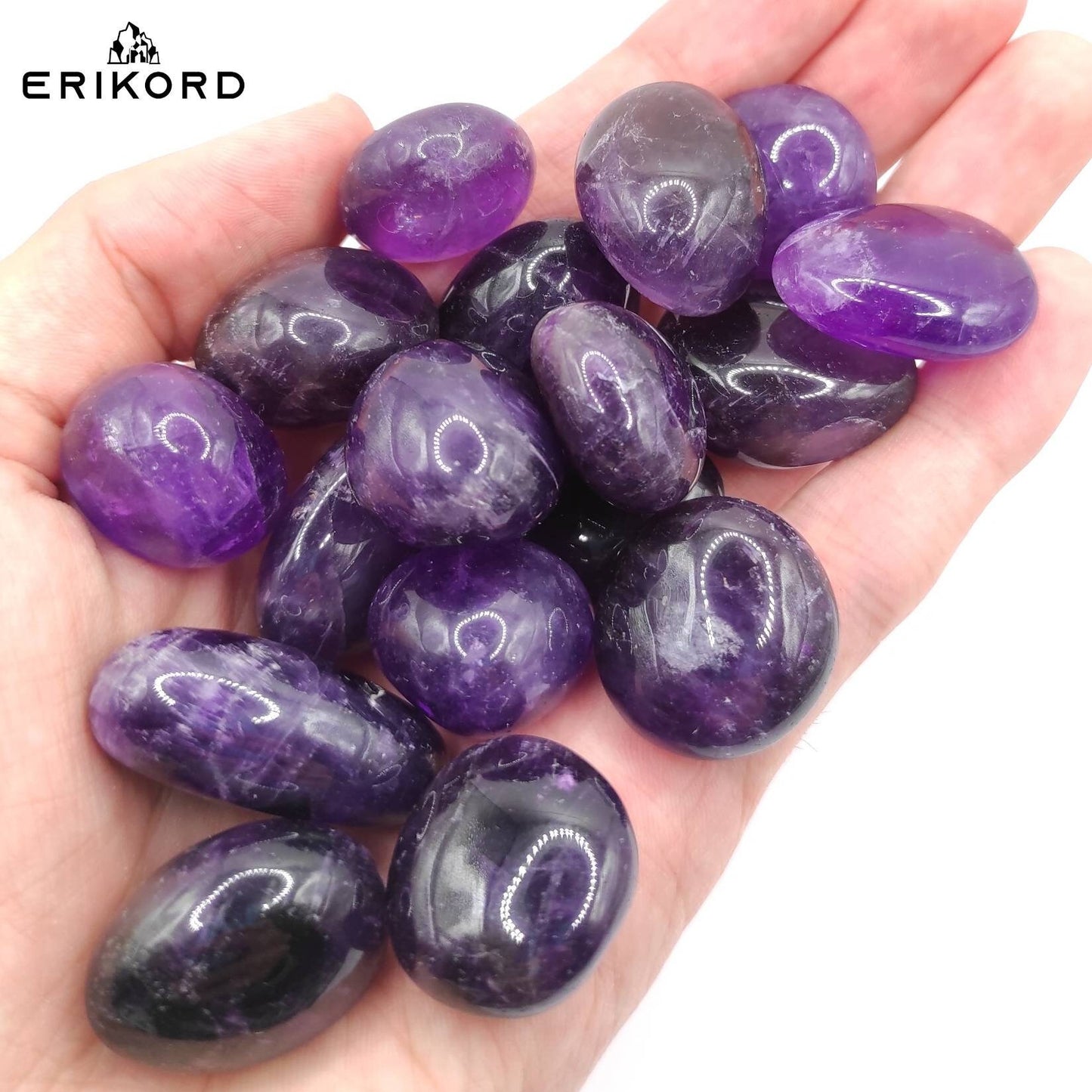 50/100/200g Dark Purple Amethyst Tumbles Polished Amethyst Stone Tumbled Deep Purple Amethyst Natural Untreated Amethyst Loose Gems Brazil