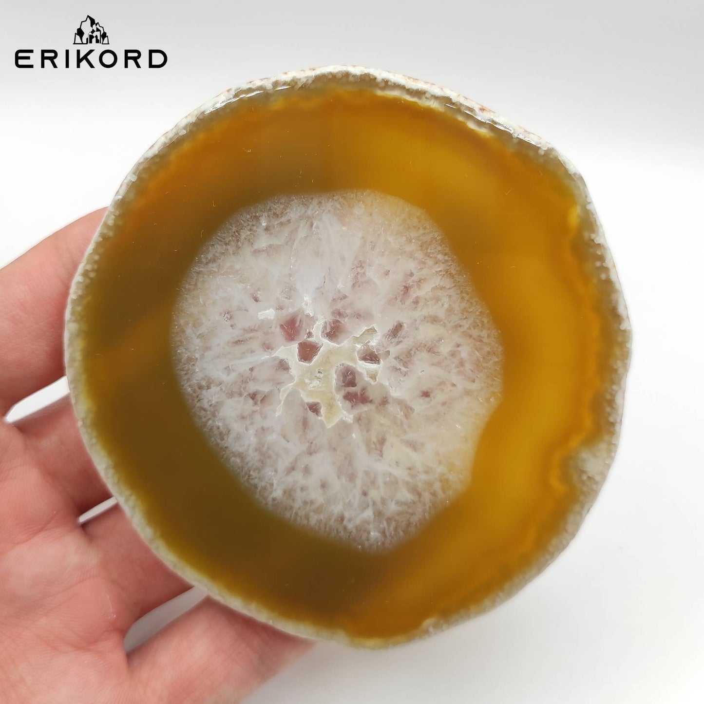 76g Agate Slice Geode Slice Dyed Agate from Madagascar Polished Agate Slices Crystal Polished Geode Slices Yellow Agate Slice Gem Rock