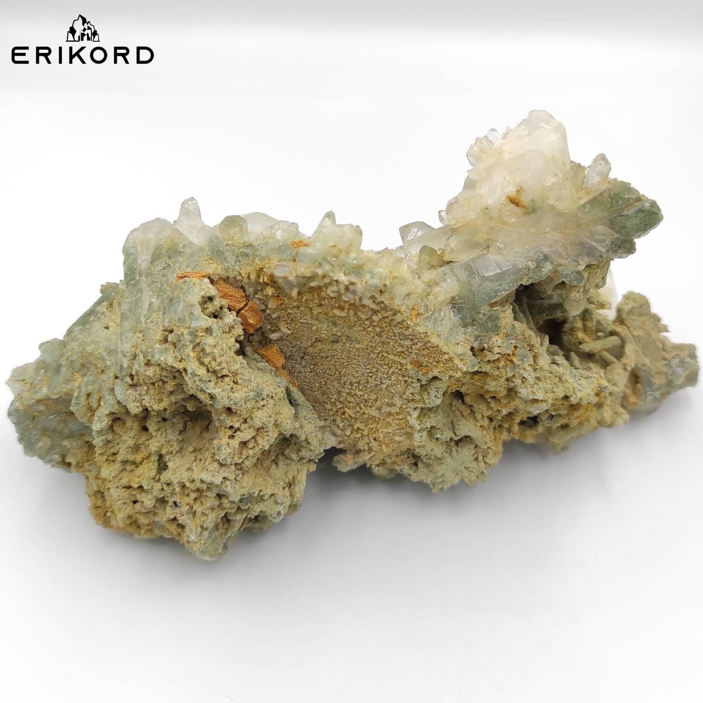 882g Large Chlorine Quartz Crystal Cluster Natural Green Quartz Mineral Cluster Quartz Crystals Pakistan Rough Specimen Clear Quartz Point